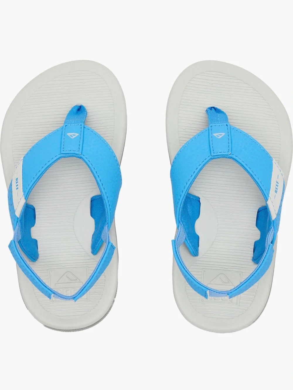 Reef Kids Little Santa Ana Blue & White Flip Flop Sandals